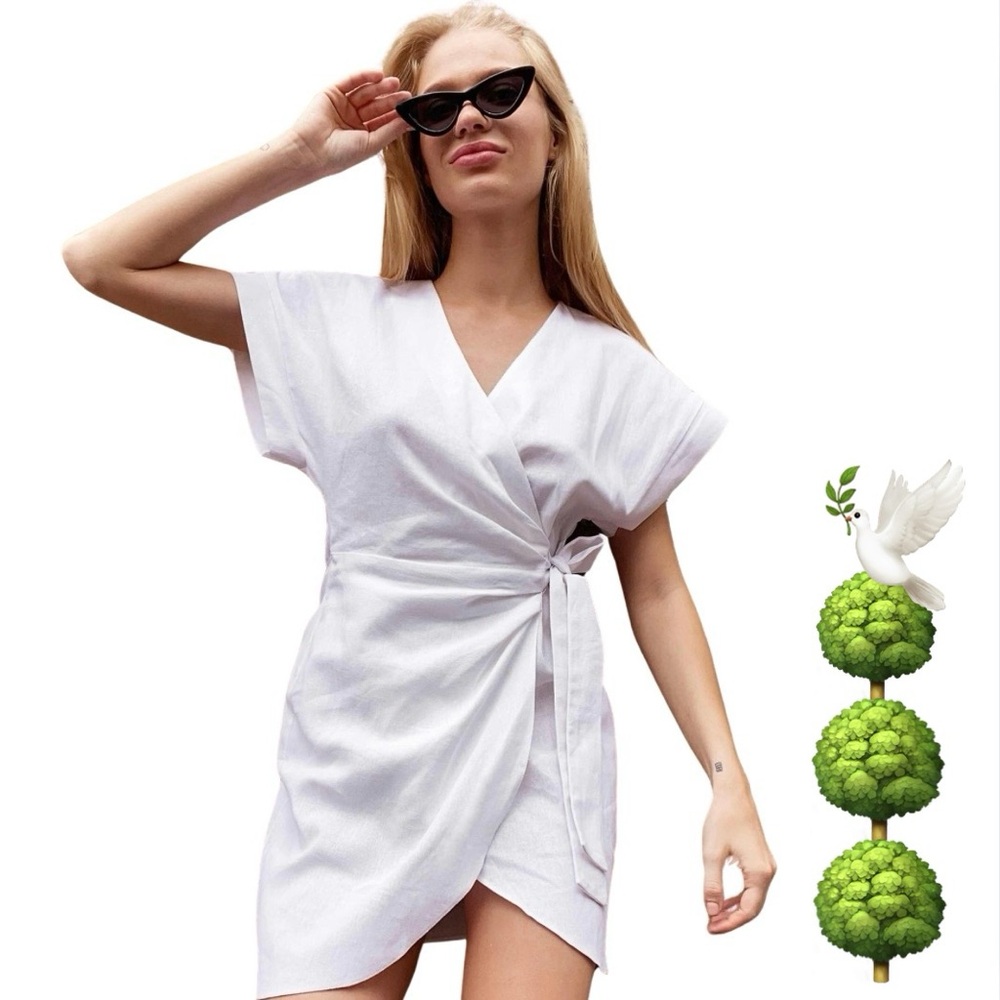 ASOS White Sheath Mini Dress with Dolman Sleeves